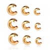 Caches Perles à Écraser 6.5mm – Acier Inoxydable 304 Doré à l'or fin 18K
