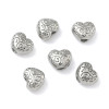 Perles Intercalaires Cœur Travaillé 5 x 6 mm – Acier Inox 304 – Argenté