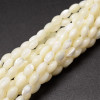 Perles intercalaire Obong 6 par 4mm – Nacre naturelle Blanc crème