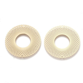 Estampes Connecteur Filigrane Cercle 30mm – Laiton Doré
