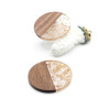 Pendentif Rond 38 mm – Bois et Résine