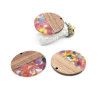 Pendentif Rond 38 mm – Bois et Résine