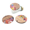 Pendentif Rond 38 mm – Bois et Résine