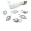 Pendentifs Goutte Ethnique, Bélières à Coller – Métal – Argent Antique