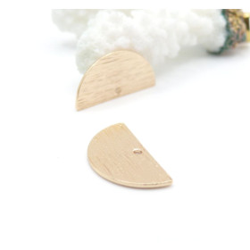 Pendentifs Demi-Cercle 21mm – Laiton Brossé Doré à l'or fin Or 18K