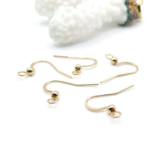 Boucles d’oreille Dormeuses Crochet à Bille 20mm – Acier inoxydable 304 Doré
