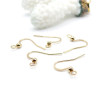 Boucles d’oreille Dormeuses Crochet à Bille 20mm – Acier inoxydable 304 Doré