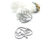 Pendentifs Fleur de Lotus dans Cœur 23 mm – Acier Inox 304 – Argenté