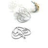Pendentifs Fleur de Lotus dans Cœur 23 mm – Acier Inox 304 – Argenté