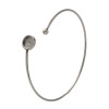 Support de Bracelet Jonc Cabochon 8 mm – Acier Inox 304 – Argenté