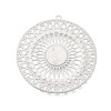 Estampes Pendentifs Cercle Mandala 34 mm – Acier Inoxydable – Argenté