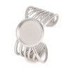 Support de Bague Forme Nœud 10 mm – Acier Inox 304 – Argenté