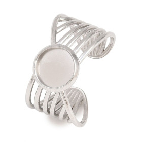Support de Bague Forme Nœud 8 mm – Acier Inox 304 – Argenté