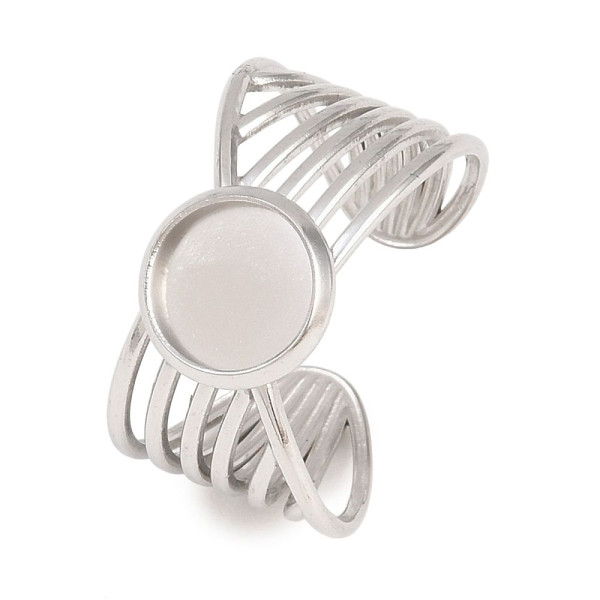 Support de Bague Forme Nœud 8 mm – Acier Inox 304 – Argenté