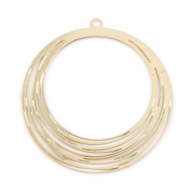 Pendentifs Filigrane Cercle 30mm – Métal Doré