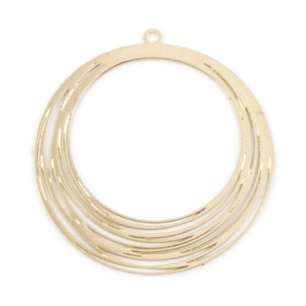 Pendentifs Filigrane Cercle 30mm – Métal Doré
