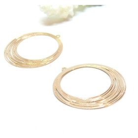 Pendentifs Filigrane Cercle 30mm – Métal Doré
