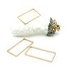 Pendentifs forme Rectangle 25mm – Acier Inoxydable Doré