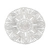 Estampes Pendentifs Mandala 39mm – Acier Inoxydable 304 Argenté