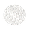 Estampes Pendentifs Fleurs de vie, Mandala 37mm – Acier Inoxydable 304 Argenté