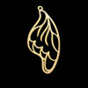 Estampe Pendentif Aile d'Insecte 45mm – Acier Inoxydable 304 Doré