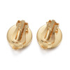 H11P24923BG – Lot de 2 Supports de Boucles d’Oreille Clips Cabochon 12mm – Acier Inoxydable 304 Doré