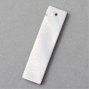 Pendentifs Rectangulaires 40 mm – Nacre Naturelle Blanc Crème