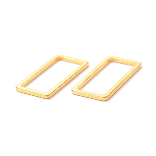 Pendentifs forme Rectangle 16mm – Acier Inoxydable Doré