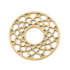 Pendentif Connecteur Cercle avec Écaille Style Zen 20.5 mm – Acier Inoxydable – Doré