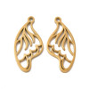 Pendentif Aile d’Insecte 25 mm – Acier Inox 304 – Doré à l’Or fin 18K, placage IONIQUE (IP)