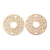 Estampes Pendentifs Connecteur Cercle avec Arabesque 13 mm – Laiton Doré