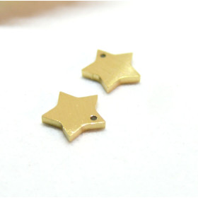 Pendentifs Étoile 10mm – Acier Inoxydable 304 Doré Placage IONIQUE