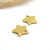 Pendentifs Étoile 6mm – Acier Inoxydable 304 Finition Doré, Placage Ionique
