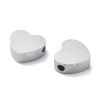 Perles Intercalaires Cœur 7 mm – Acier Inox 304 – Argenté