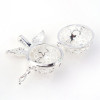 Pendentif Cage Bola avec Aile d'Ange & Étoiles Argent VIF pour Perle 16mm