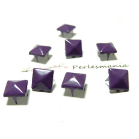 Clous Rivet Pyramide Carré 9mm à 4 Griffes Violet