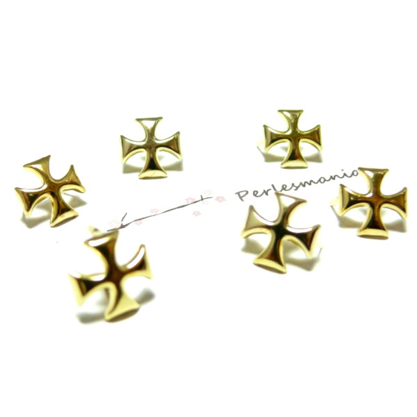 Clous Croix 12mm Doré à 2 Griffes