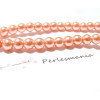Perles de Verre Nacre Rose Saumon Poudrée 4mm