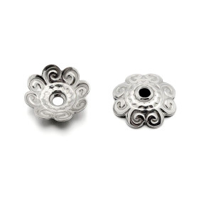 Coupelles Fleur 11 mm – Acier Inoxydable 304 – Argenté
