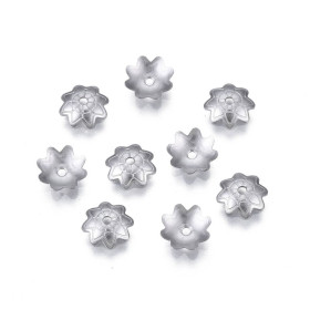 Coupelles Fleur 6 mm – Acier Inoxydable 304 – Argenté