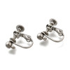Boucles d'oreille Clips à Vis 13.5mm avec Anneau – Acier Inoxydable 316 Argenté