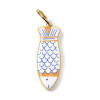 H11K30413BG – Lot de 1 Pendentif avec Anneau, Poisson 20.5 mm – Acier Inoxydable 304 Doré