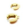 Supports Dormeuses Créoles avec Anneau 15mm – Acier Inoxydable 316 Doré à l'or fin 24K