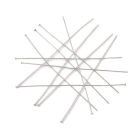 Tiges Têtes Plates 50x0.7mm – Acier Inoxydable 304 Argenté