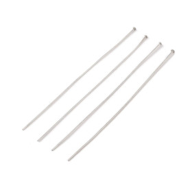 Tiges Têtes Plates 50x0.7mm – Acier Inoxydable 304 Argenté