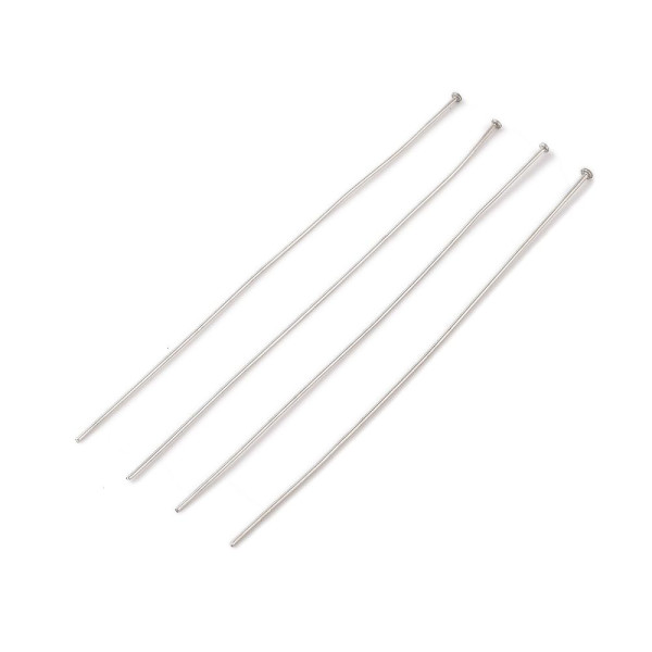 Tiges Têtes Plates 50x0.7mm – Acier Inoxydable 304 Argenté