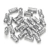 Perles Intercalaires Tube Filigrane 8x4mm – Acier Inoxydable 304 Argenté