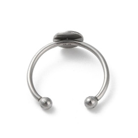 Supports de Bague Plateau  Rond 8 mm anneau travaillé – Acier Inoxydable 304 Argenté