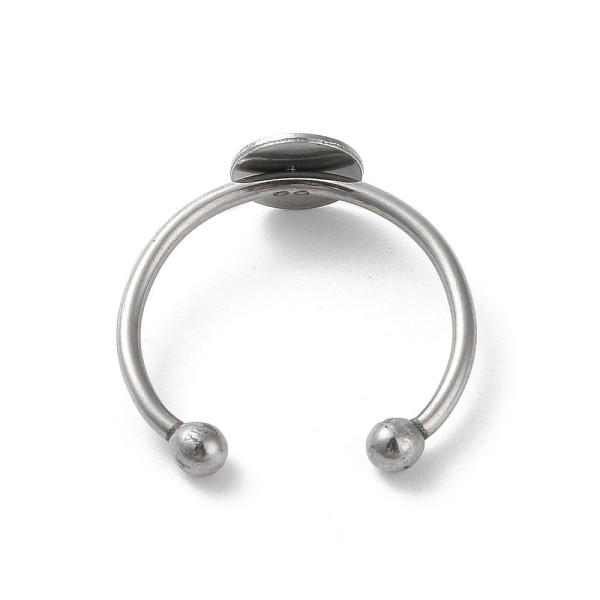 Supports de Bague Plateau  Rond 8 mm anneau travaillé – Acier Inoxydable 304 Argenté