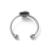 Supports de Bague Plateau  Rond 8 mm anneau travaillé – Acier Inoxydable 304 Argenté